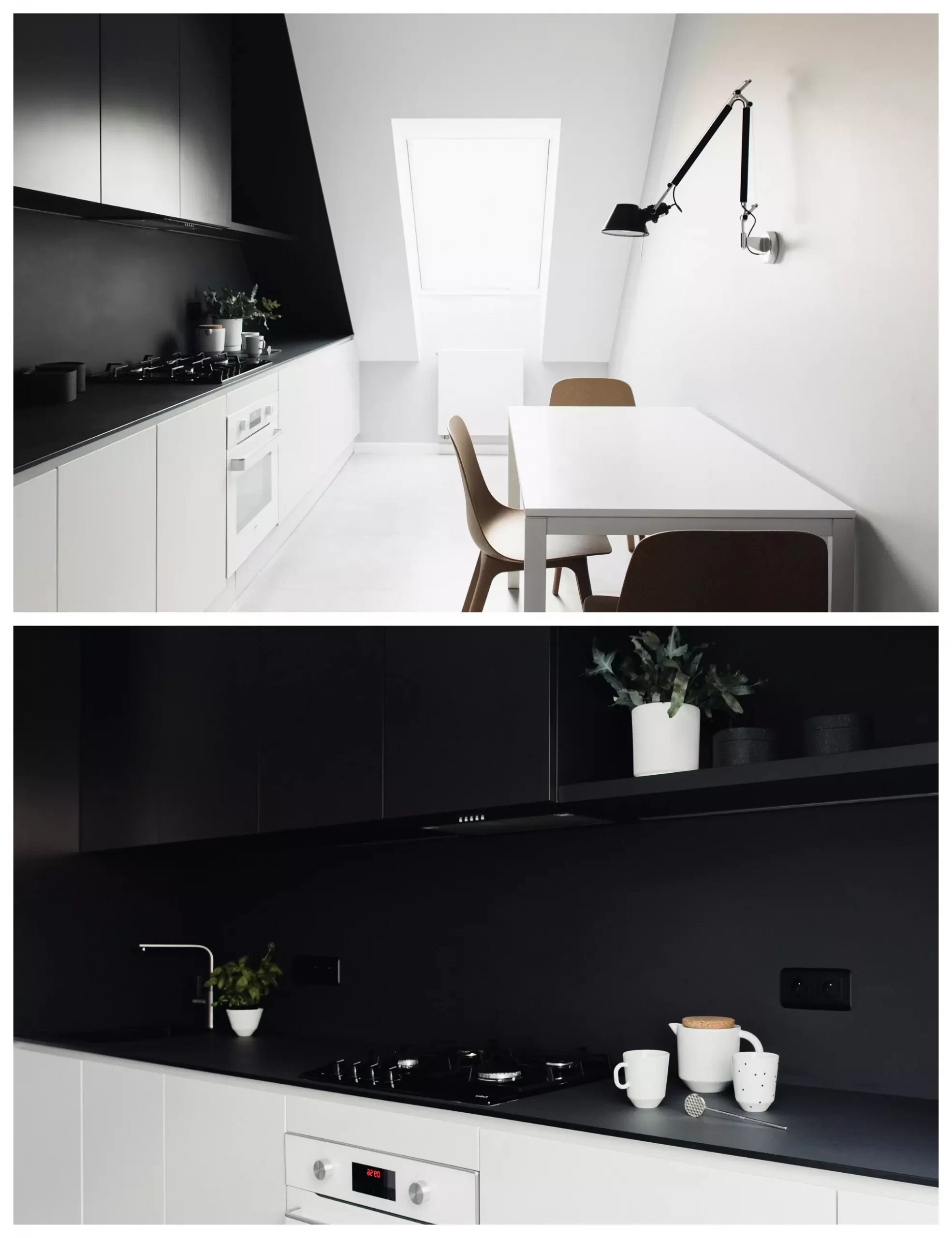 черно-белая кухня фото 44