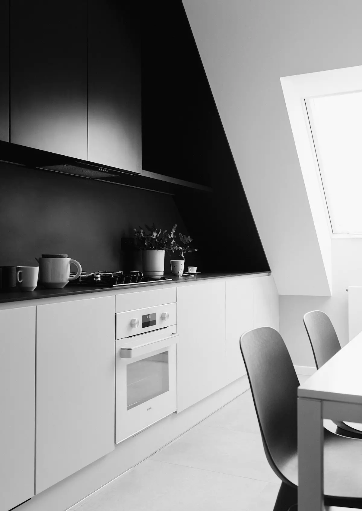 черно-белая кухня фото 45