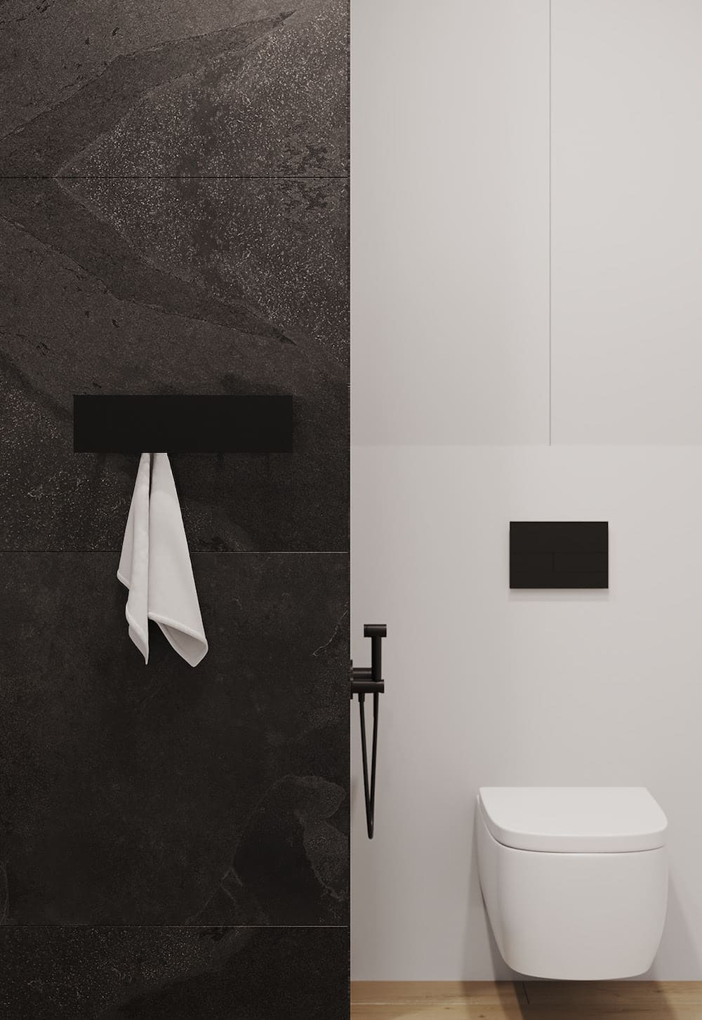 черно-белая ванная комната фото 28