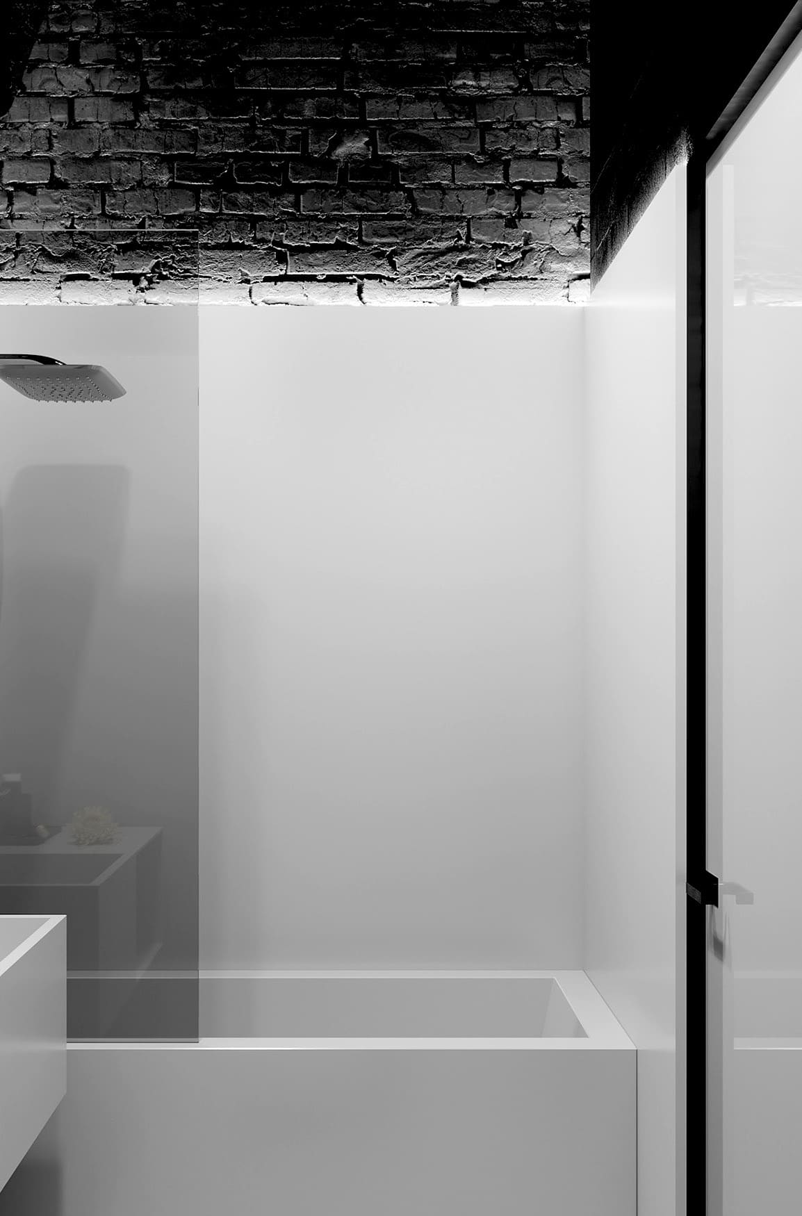 черно-белая ванная комната фото 26