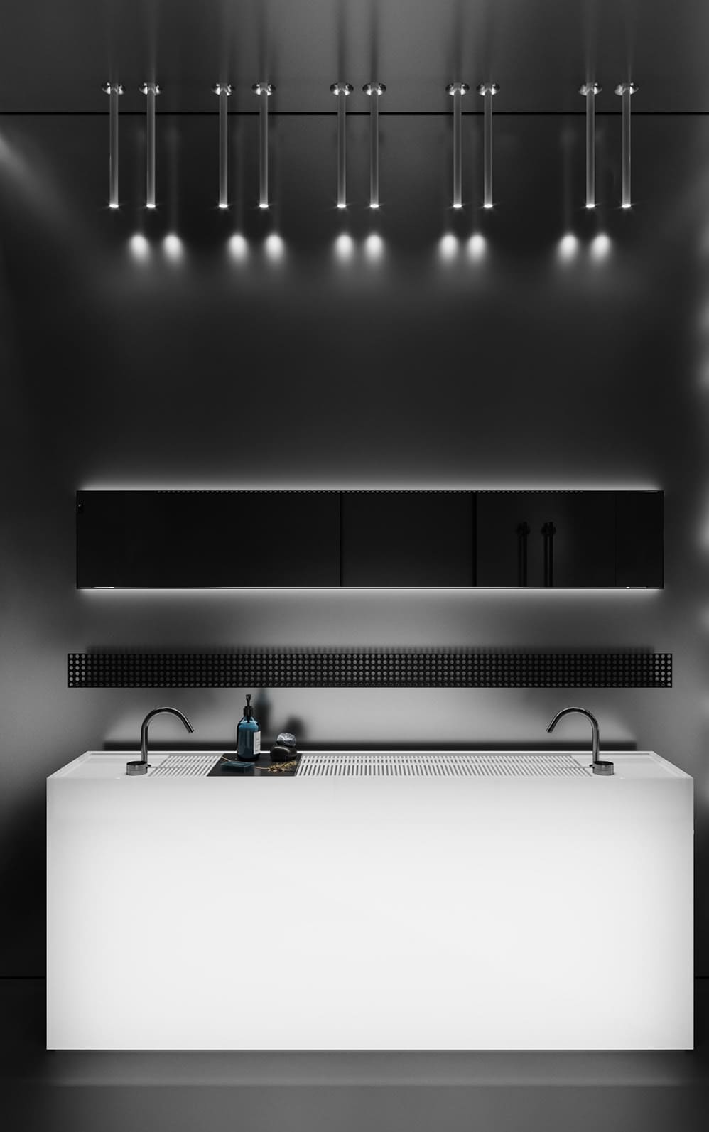 черно-белая ванная комната фото 59