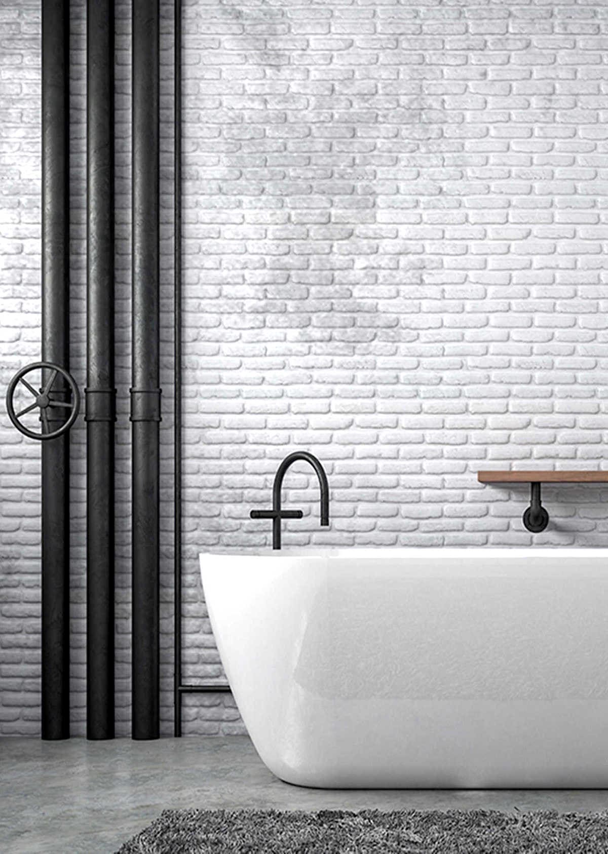 черно-белая ванная комната фото 45